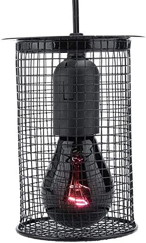 Zerodis Metal Round-Shaped Reptile Heating Bulb Guard Pet Scald Prevention Anti-Scald Lamp Covers Pet Lampshade Mesh Cover with Two Screws for Turtles Chicks Lizard Snake