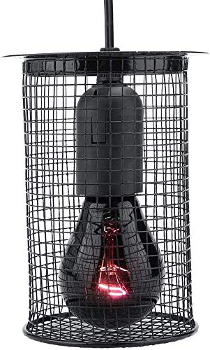 Zerodis Metal Round-Shaped Reptile Heating Bulb Guard Pet Scald Prevention Anti-Scald Lamp Covers Pet Lampshade Mesh Cover with Two Screws for Turtles Chicks Lizard Snake