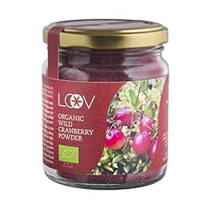 Biologisch Wilde Cranberry Poeder, 100 g, rijk aan antioxidanten en fytonutriënten, alleen gemaakt van bessenschillen en…