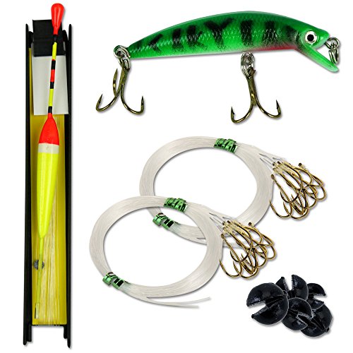 TW24 Angelzubehör - Angelkoffer - Bleischrot - Angelhaken - Gummiköder - mit Auswahl (60tlg. Angelbox) – Bild 4