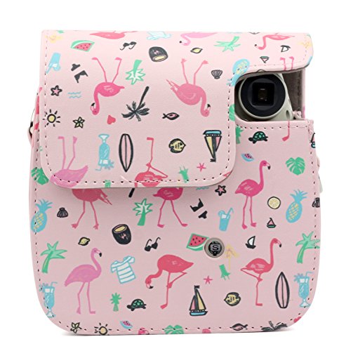 DKEnjoy Compatible Fuji Instax Mini 7S/7C, PU Leather Camera Case Bag with Adjustable Strap for Fujifilm Instax Mini 7S/7C Instant Film Camera
