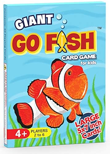 Giant Go Fish Card Game for Kids - Large 5x7 Inch Cards - Play Go Fish ...