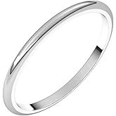 Sonia Jewels Solid 925 Sterling Silver 1.5mm Wedding Band Ring Classic Plain Traditional - Size 8.5