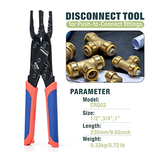 iCrimp PushtoConnect,Pushfit Disconnect Clamp Tool for BrassPush