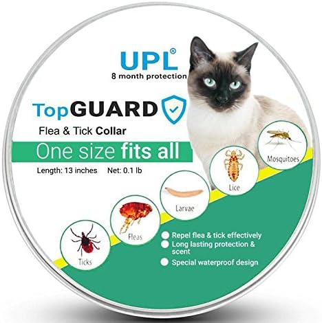 UPL Flea and Tick Prevention for Cats, Flea and Tick collar for Cats, One Size Fits All, 13 inch, 8 MONTH PROTECTION, Charity