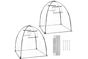 ROOTRIMMER Plant Covers Freeze Protection, Outdoor Garden Frost Cover, Plant Covers from Animals, garden cloches for plants, Reusable Shrub Small Greenhouse, Potted Fruit Pest Protector Large(Transparent,2-Pack)