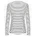 AIMTOPPY Women Stripe Long Sleeve Casual Tops T-Shirt Blouse (S)