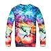 Uhomedecor Men's Emoji Joggers Sweatpants/shirts Suit Galaxy Blue Sportswear Gym Sport