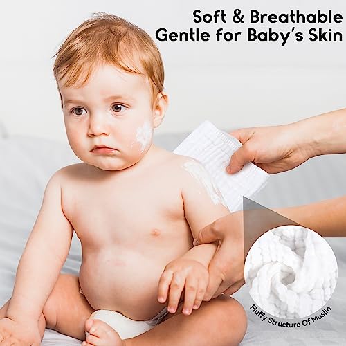 Unnivoll Muslin Burp Cloths for Baby 100 Cotton Burping Cloths for