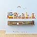 DECOWALL DA-1406A Animal Trains Kids Wall Stickers Wall Decals Peel and Stick Removable Wall Stickers for Kids Nursery Bedroom Living Room décor