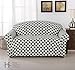 Home Fashion Designs Printed Twill Love Seat Slipcover. One Piece Stretch Loveseat Cover. Strapless Love Seat Cover for Living Room. Brenna Collection Slipcover. (Love Seat, Charcoal)