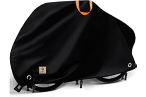AIBILEY Bike Covers Outdoor Storage Waterproof 2 Bikes, Bicycle Covers for 2 Bikes,Heavy Duty Tearproof Anti-UV 600D Polyester Cloth,Weatherproof eBike Cover, Windproof Buckles,Lock Hole -82"Lx38"Wx45"H
