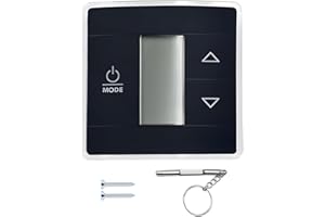 Sandfren 3316250.712 RV Single Zone Wall Thermostat, Manual Regulator RV Analog Thermostat Replacement with Backlight LCD Display, Micro Precise Temperature Control for Camper Conditioners (Black)