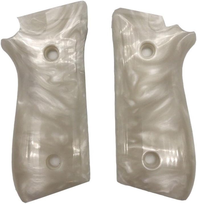 TPR03 ## New Taurus Pt92 Pt99 Pt100 Pt101 Decocker PT pt 92 99 100 101 Grips Smooth White Mother of Pearl Resin Handmade Birthday New Year Christmas Sport for Men