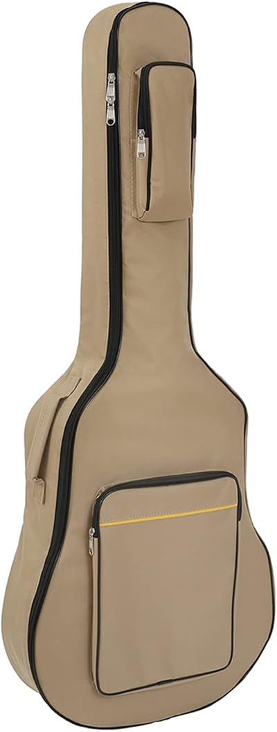TRIXES Full Size Khaki Guitar Bag Waterproof Padded Case Acoustic Classical