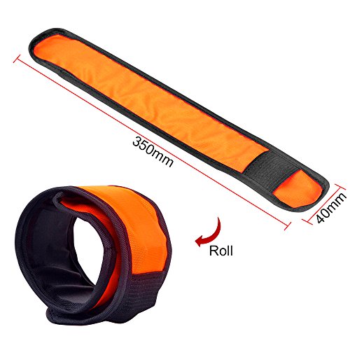 esonstyle 6 Halloween Safety Lights Glow Band Safety Gear Lights for Cycling Walking Running, Replaceable Battery 4 Modes Lights for Running at Night