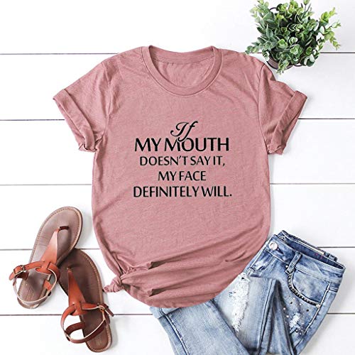 LuluZanm Letter Print T-Shirt for Women Sale Ladies Fashion O-Neck Short Sleeve Blouses Basic Summer Tops Plus S-5XL
