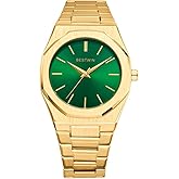 GORBEN Analog Mens Watches Silver Stainless Steel Quartz Waterproof Watches,Gift for Men.