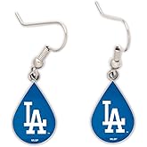 MLB Los Angeles Dodgers Tear Drop Earrings, Large, Multi