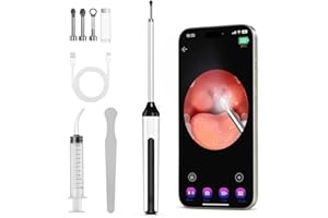 B.URHERO Tonsil Stone Removal Kit with Camera - Visual Tonsil Stone Remover Tool Connect with WIFI - Led Light Tonsillolith Removal Tool with 3 Head Attachments