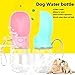 CamRom Dog Water Bottle for Walking, Fashion Antibacterial Portable Dog Cat Travel Water Drink Bottle with Bowl Dispenser,Leak Proof,Portable and Easy | Food Grade Silicone | BPA Free | 12oz (Blue)
