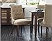Ashley Furniture Signature Design - Mestler Dining Side Chair - Button-Tufted Seatback - Set of 2 - Light Brown