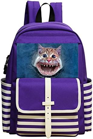 Mini School Daypack For Kindergarten Boys Girls,Print Shark Cat Purple