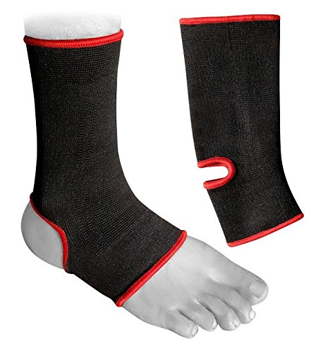 V sports Ankle support Elasticated Ankle protector Ankle protection Black Pair (Medium)