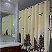 wendana Shower Curtain Fabric Mildew Resistant Deer Forest Design Waterproof Polyester Decorative Bath Curtain Shower for Bathrooms Brown 72x72 Inches with 12 Hooks