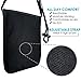 SevenBlu RFID Secret Travel Neck Stash (Large) - Fits Kindle - Hidden Travel Wallet | Money Belt and Passport Holder (Black)