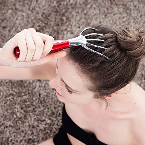Yiwa Electric Head Massager Vibrating Scalp Massager for Sleeping Treatment Brain Stress Release Relax Massage white English packaging - Thumbnail 6