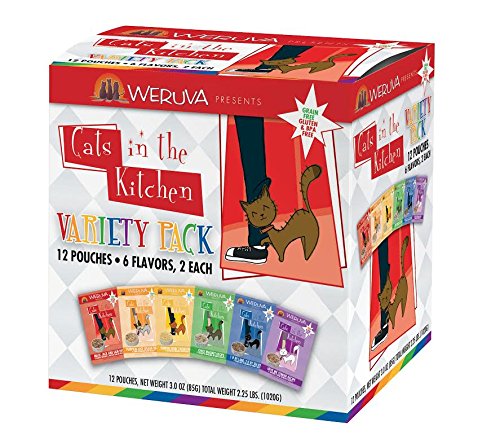 Weruva Cats in the Kitchen, Variety Pack Pouches 3oz Pouch (Pack of 12)