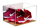 Deluxe Acrylic Basketball Shoe Display Case with UV Protection with Wood Floor with Mirror (A025)