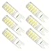 Kakanuo G9 LED Bulb 40W Equivalent Daylight White 6000K AC 100V-265V 360 Degree Omni Beam Angle Non-dimmable JCD Light Bulb G9 Base 52X2835SMD(Pack of 6)
