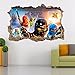 LEGO NINJAGO Smashed Wall 3D Decal Removable Graphic Wall Sticker Mural H153, Huge