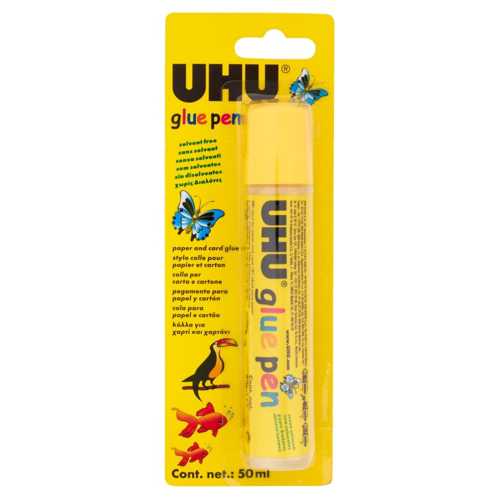 UHU GLUE PEN, liquid transparent glue, 50ml Blister