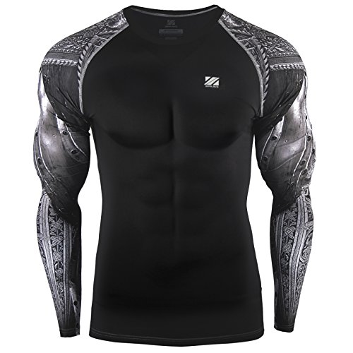 Zipravs Men Women Armour Compression Running Tight Shirt Long Sleeve
