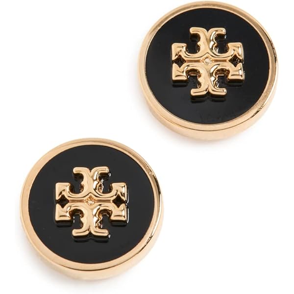 Amazon.com: Tory Burch Rope Logo Stud Earring 136618 Gold