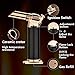 Multipurpose Butane Torch, MDee Kitchen Culinary Torch, Refillable Cigar Lighter, Adjustable Flame Blow Torch, with Safty Lock, Perfect for Baking, Welding, DIY Crafts, etc (Gas Not Included) Golden