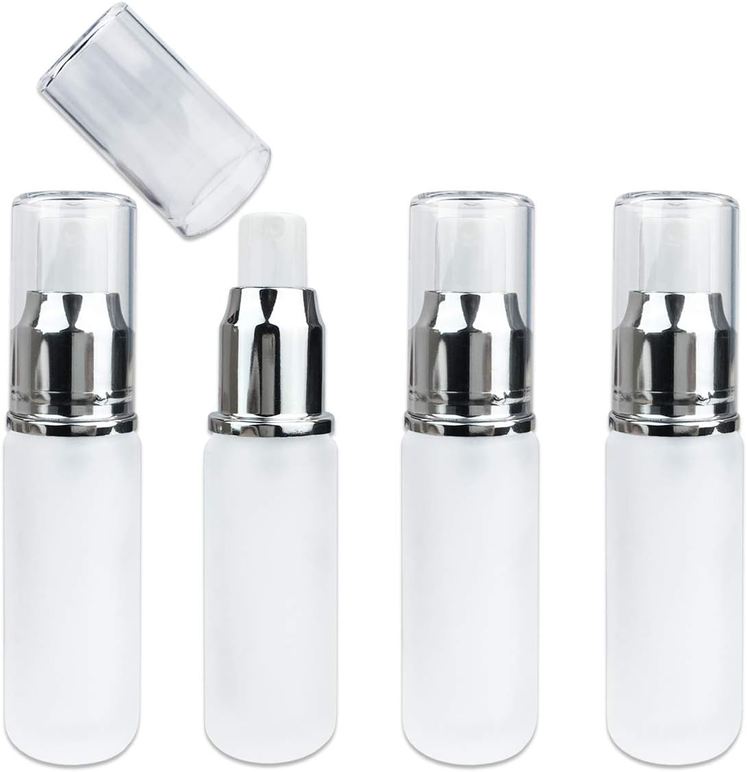 Frosted Glass Spray Bottle with Fine Mist Sprayer and Cap for Travel Perfume, Cologne, Essential