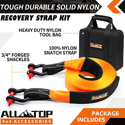 ALLTOP Heavy Duty Tow Strap Recovery Kit 3 inch x 20ft (35,000lbs