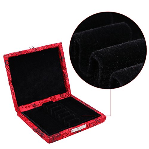 image for sunflower Red Wooden Silk Oboe Reed Case Box Protector for 6pcs Oboe R