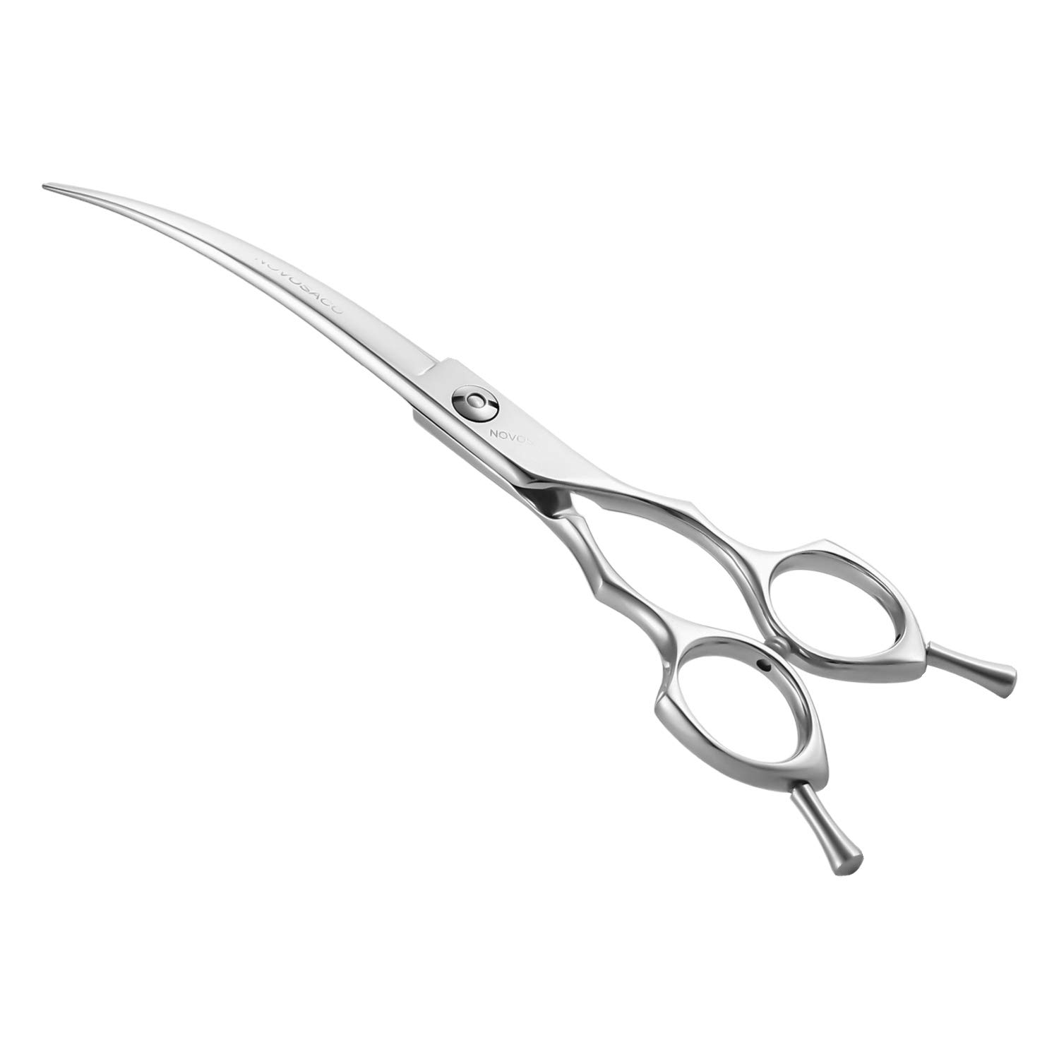 NOVOSACO Curved Dog Grooming Scissors Professional Dog Grooming Scissors Pet Grooming Scissors Two-Way Curved Grooming Scissors for Dogs, Cats 7 Inch (7-Inch Curved-02)