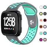KIMILAR Compatible Versa Bands, Sport Silicone Breathable Replacement Strap Bands with Ventilation Holes Compatible Versa Smart Watch