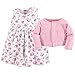 Luvable Friends baby girls and Cardigan Casual Dress, Pink Floral, 12-18 Months US