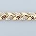 Long Way Women's Gold Plated Rhinestone Leaf Bracelet