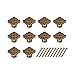 OTTFF 10pcs Vintage Metal Drawer Knob Relief Flower Cabinet Pull Handle for Bedside Cabinet Cupboard Home Office Furniture with Breakaway Screws