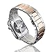 AWStech New 42mm Stainless Steel Replacement Smart Watch Band Wrist Strap Bracelet with Butterfly Buckle Clasp for Apple Watch All Models Rose Gold Silver