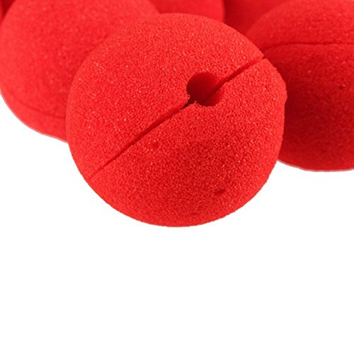 Dealglad 100 Pcs/Lot Novelty Sponge Ball Red Clown Magic Nose for Halloween Party Masquerade Costume Ball