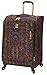 LONDON FOG Soho Softside Expandable Spinner Luggage, Brown Paisley, Checked-Medium 25-Inch